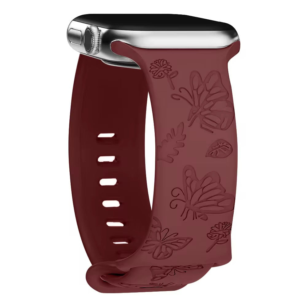 Floral Silicone Sport Strap for Apple Watch